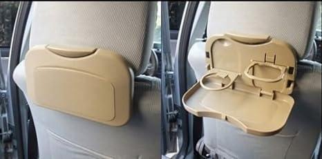 Car food tray back seat foldable cup holder tray