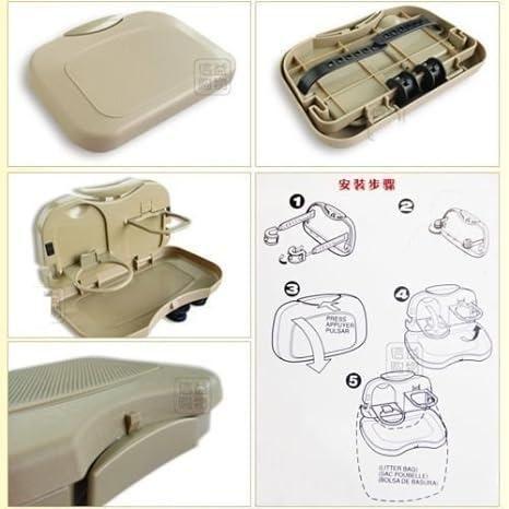 Car food tray back seat foldable cup holder tray